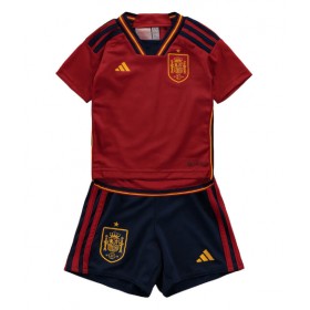 Spanien Hemmakläder Barn VM 2022 Kortärmad (+ Korta byxor)
